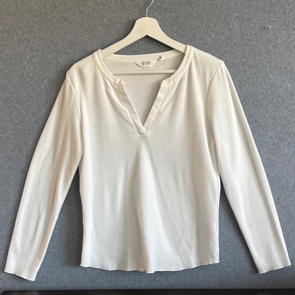 Candace Cameron Bure Waffle Knit Long
sleeve Top S New Day White - Picture 2 of 10